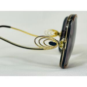 VTG Ombre Purple Gold Peacock Designer Eyeglass Frames 1970s 1980s Chic Glam